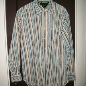 TOMMY HILFIGER 80'S TWO-PLY COTTON Men's Long Sleeve Shirt Size Large